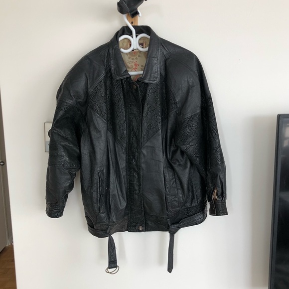 Vintage Leather Jacket PARIS SPORT CLUB